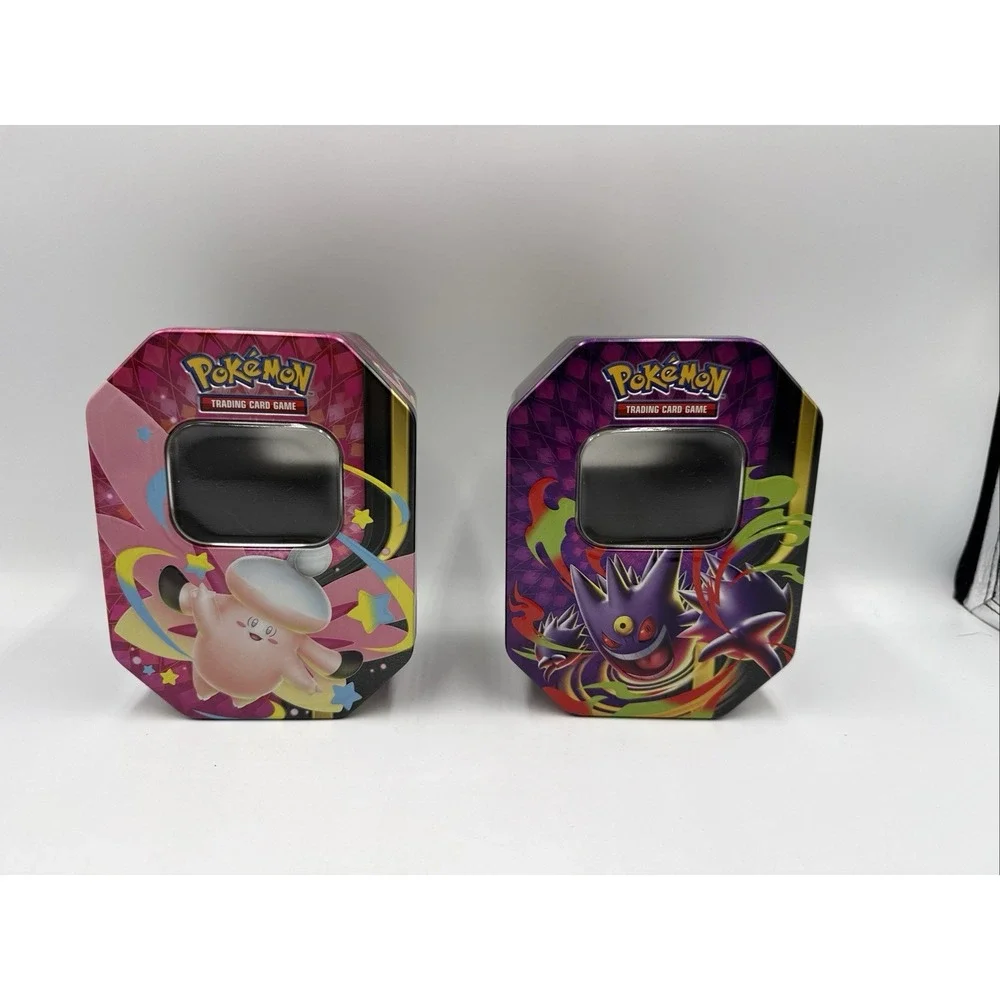 Pokemon Mega Moonlit Tin Mega Clefable & Gengar Tin Set - EMPTY No Packs/Promos